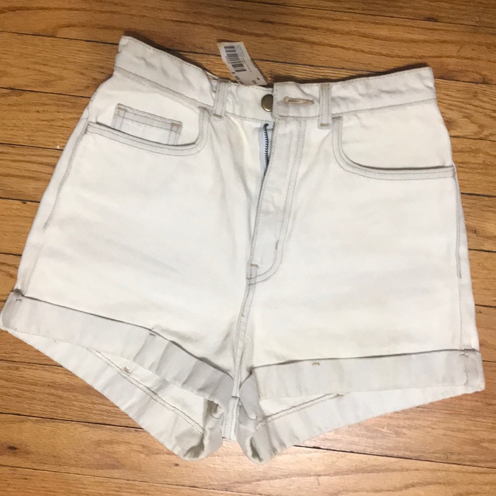 American Apparel High Waisted Denim Shorts